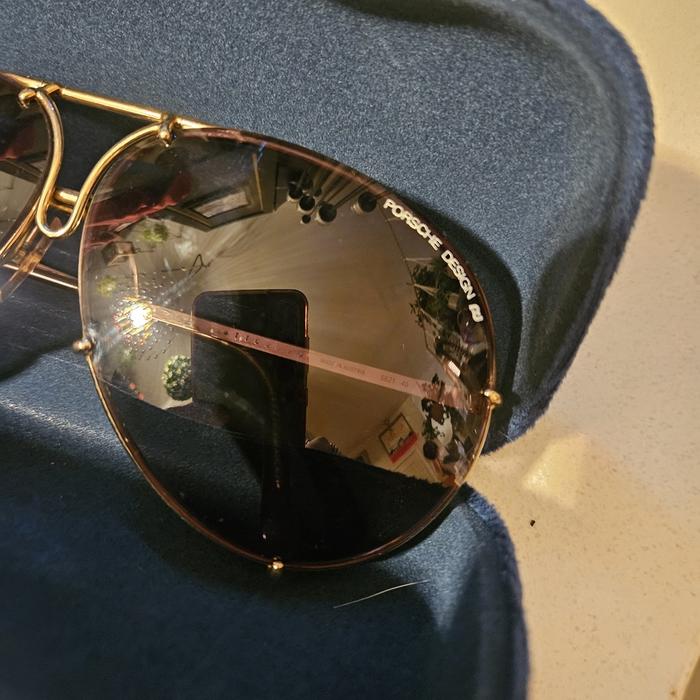 Porsche Design Aviator Sunglasses - Dark Smoke Lenses - Picture 2 of 5